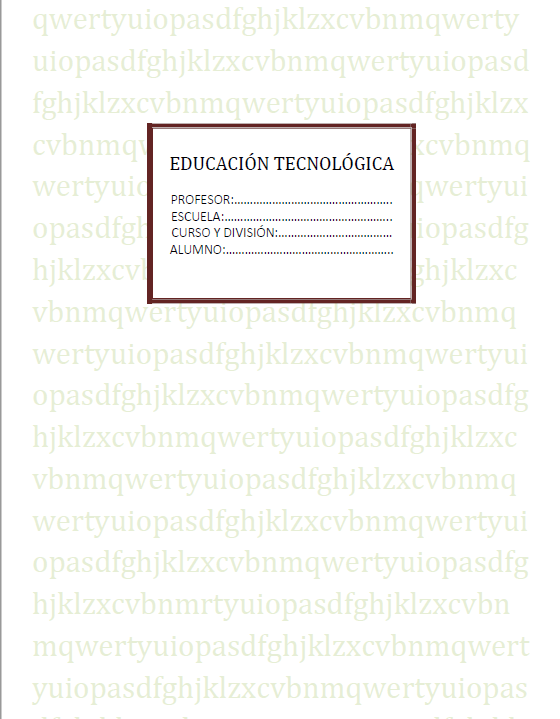 EDUCACIÓN TECNOLÓGICA 1° AÑO B