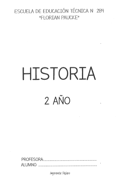 HISTORIA 2° AÑO