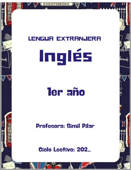 INGLES 1° Año