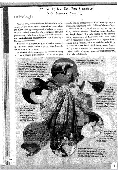 BIOLOGIA 1° año " A y B "