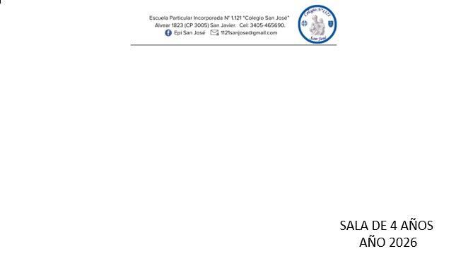 CUADERNILLO DE SALA DE 4 AÑOS