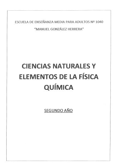 CIENCIAS NATURALES PRIMERA PARTE