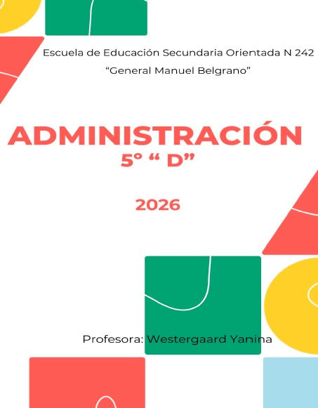 ADMINISTRACION III 5° AÑO "D"