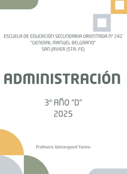 ADMINISTRACION 3° AÑO