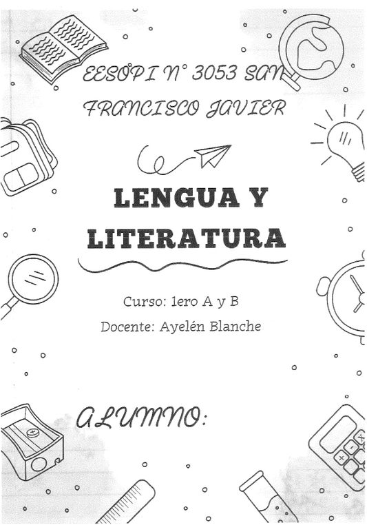 LENGUA Y LITERATURA 1° año