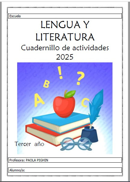 LENGUA Y LITERATURA 3° Año