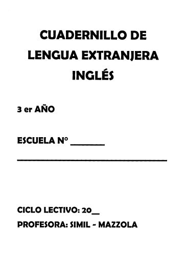 INGLES   3° Año