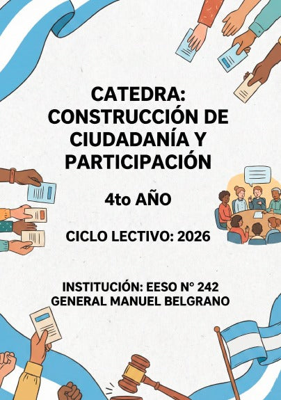 CONSTRUCCIÓN DE CIUDADANIA Y PARTICIPACIÓN  4° AÑO