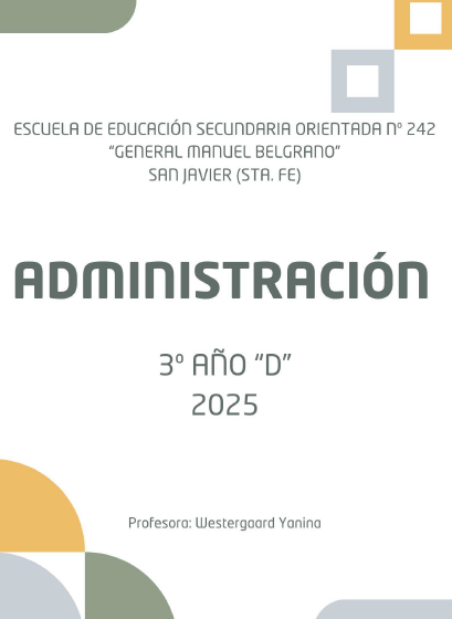 ADMINISTRACION  3° AÑO